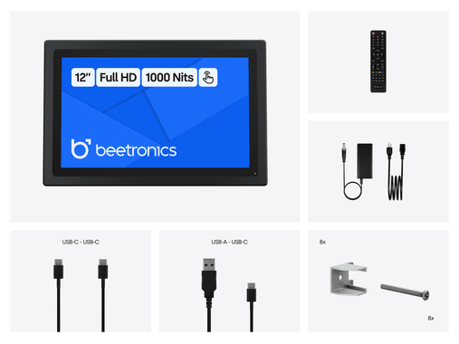 12 Inch Touchscreen Metal (High Brightness)