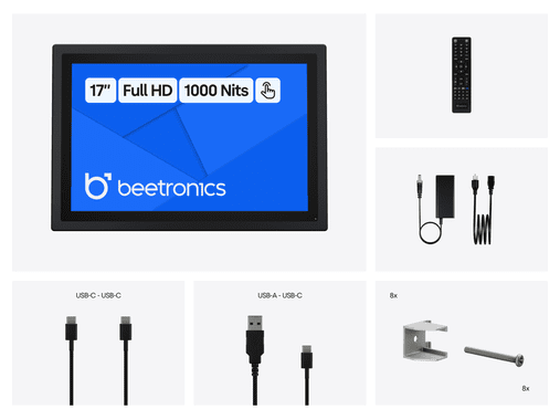 17 Inch Touchscreen Metal (High Brightness)